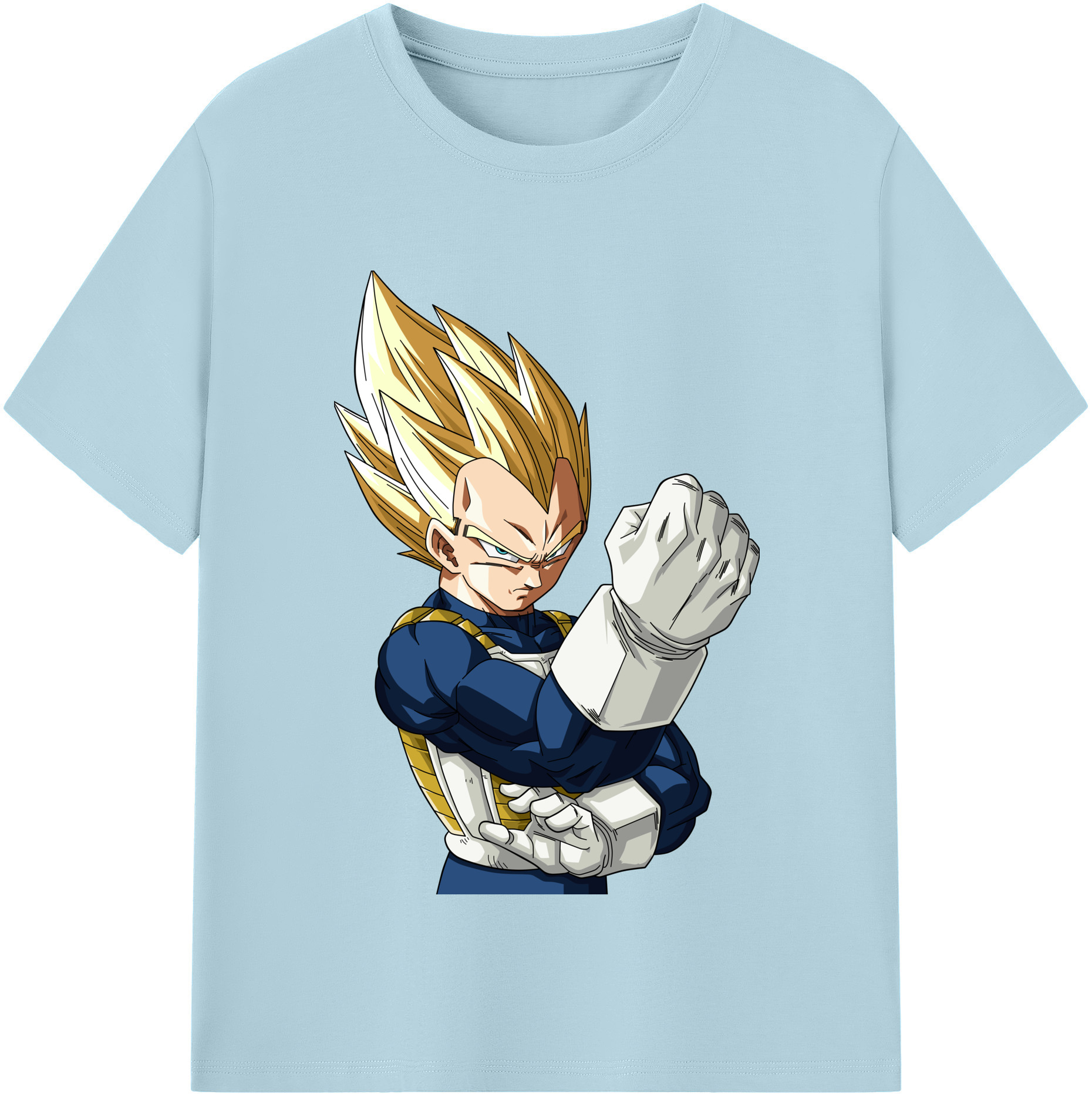 （画像用） ドラゴンボール ベジータ四世（Bejīta Yonsei）DRAGON BALL Vegeta IV 綿100％半袖Tシャツ（フロントプリント）